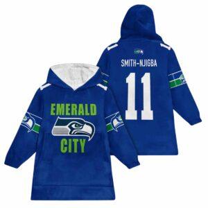 Emerald City 11 Seattle Football Unisex Blanket Hoodie