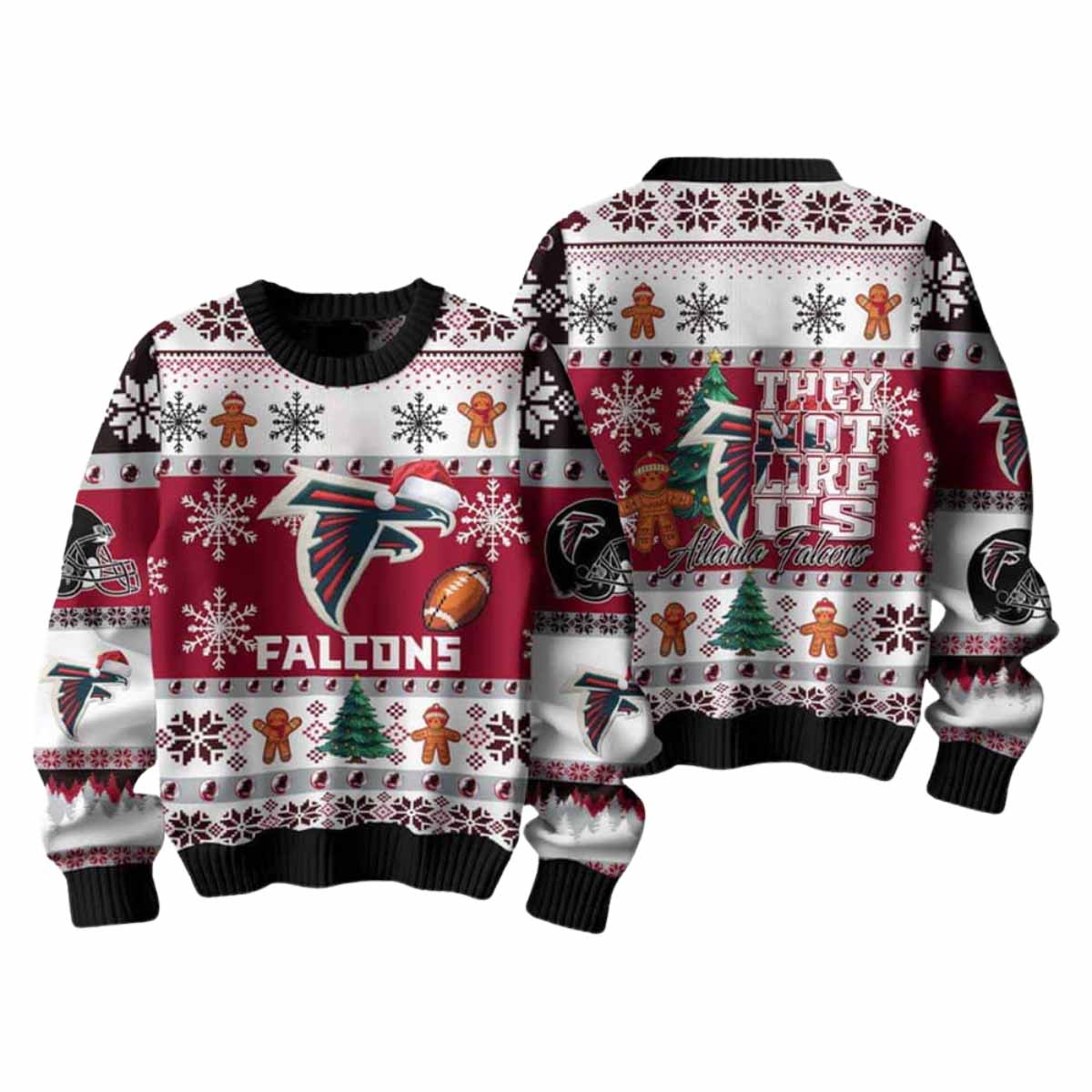 Falcons They Not Like Us Ugly Christmas Sweater Falcons They Not Like Us Ugly Christmas Sweater