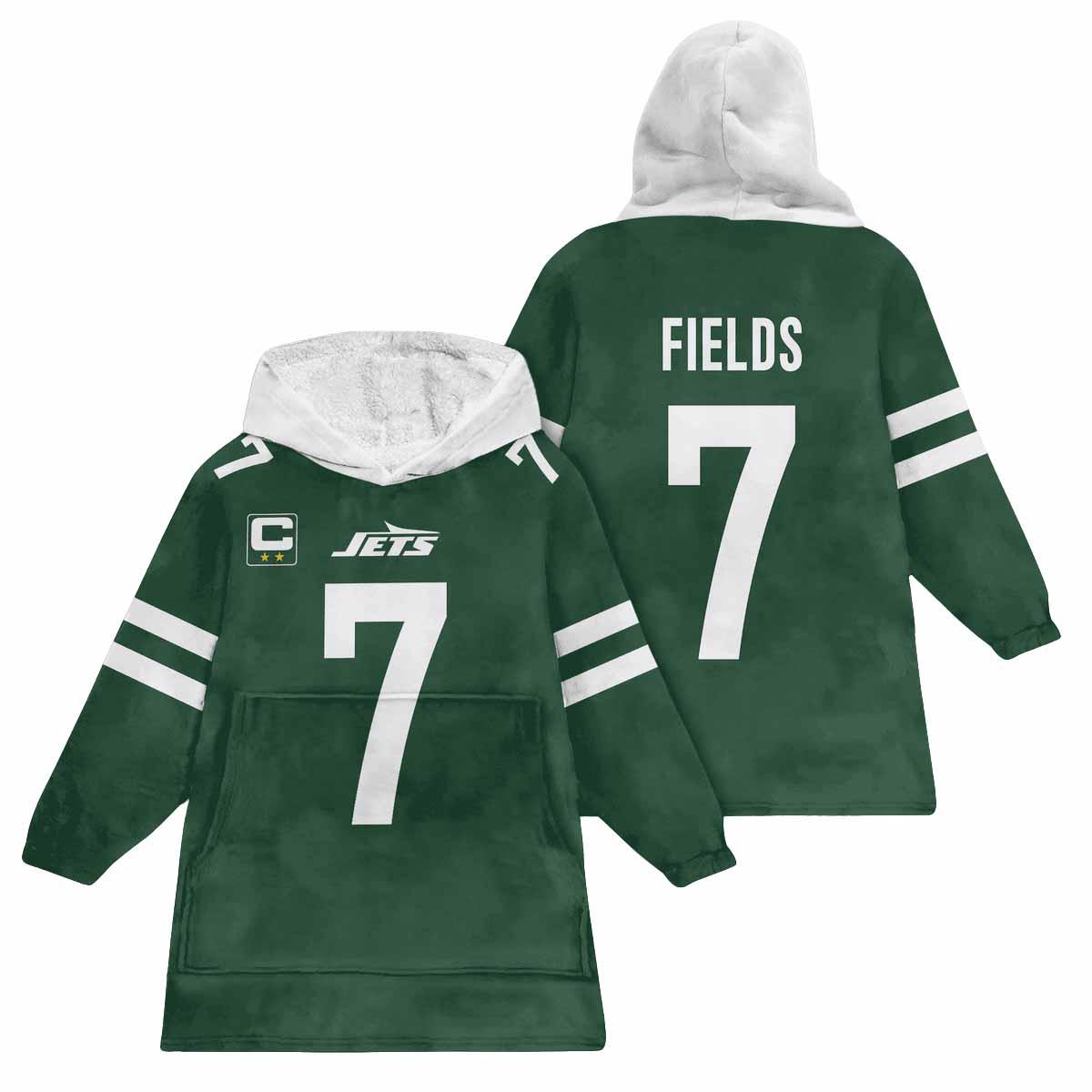 Fields 7 Captain Jets Football Unisex Blanket Hoodie Fields 7 Captain Jets Football Unisex Blanket Hoodie