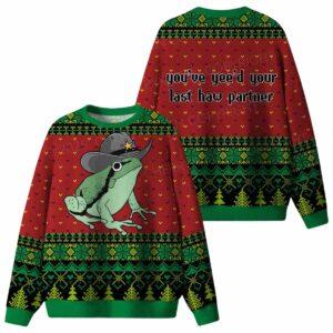 Frog Youve Yeed Your Last Haw Partner Ugly Christmas Sweater