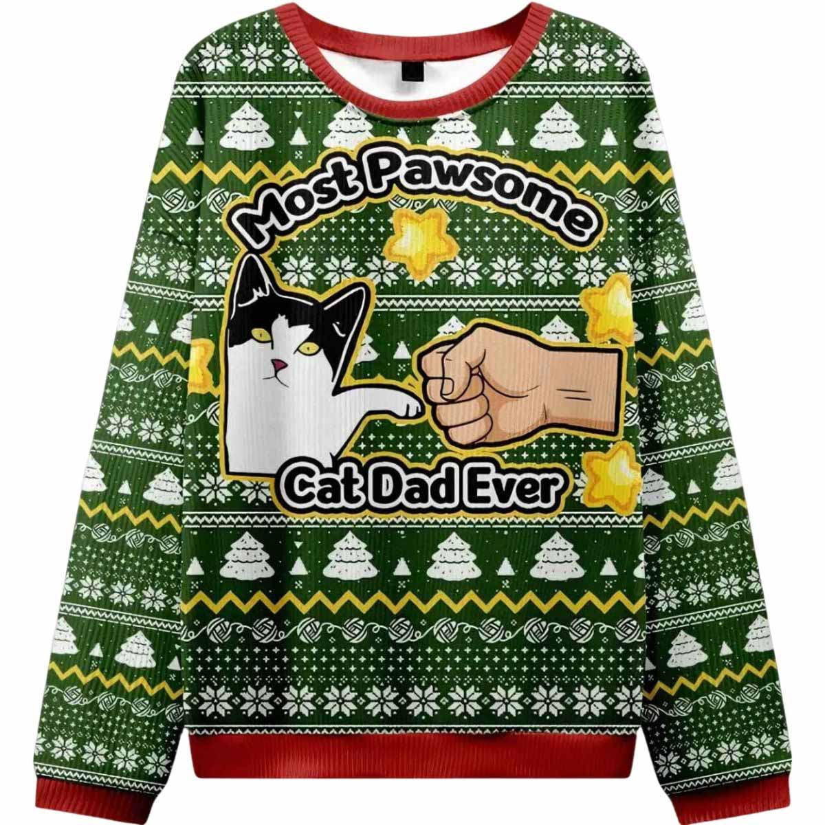 Funny Cat Mom And Dad Ugly Christmas Sweater Funny Cat Mom And Dad Ugly Christmas Sweater