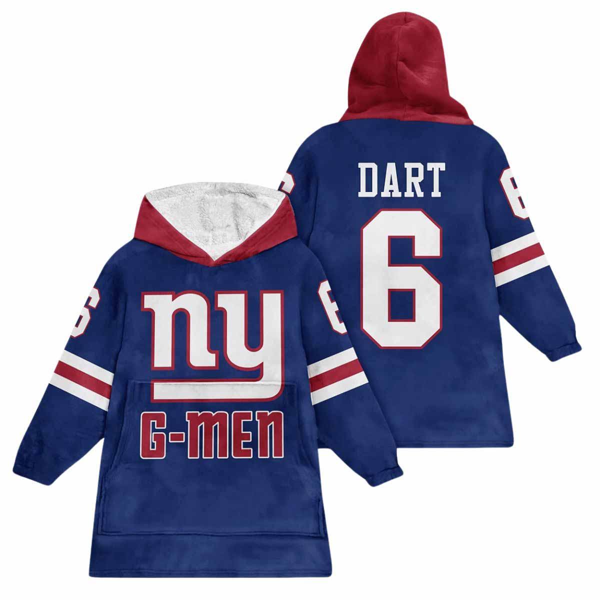 G Men Dart 6 New York Football Unisex Blanket Hoodie G-Men Dart 6 New York Football Unisex Blanket Hoodie