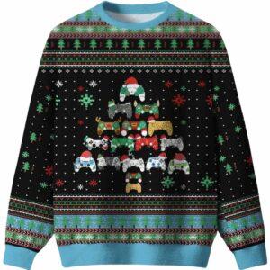 Gamepad Christmas Tree Ugly Christmas Sweater