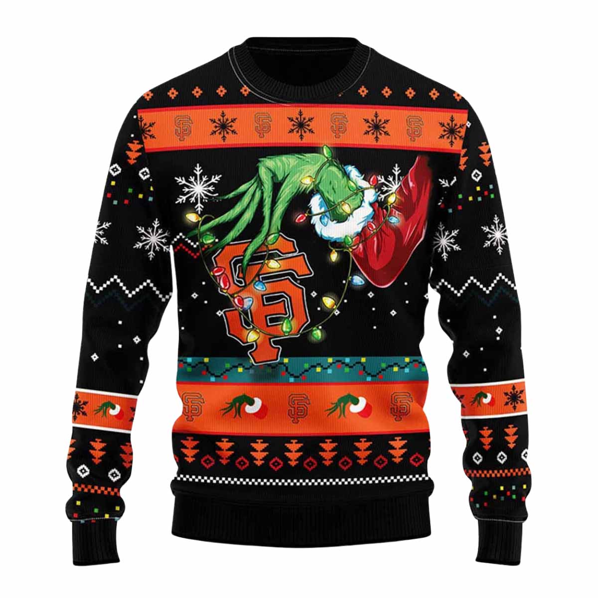 Giants Grnch Hand Ugly Christmas Sweater Giants Grnch Hand Ugly Christmas Sweater