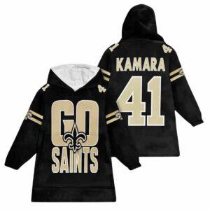Go Saints Kamara 41 Unisex Blanket Hoodie Go Saints Kamara 41 Unisex Blanket Hoodie
