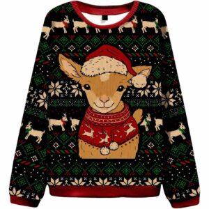Goat In Festive Outfit Ugly Christmas Sweater Goat In Festive Outfit Ugly Christmas Sweater