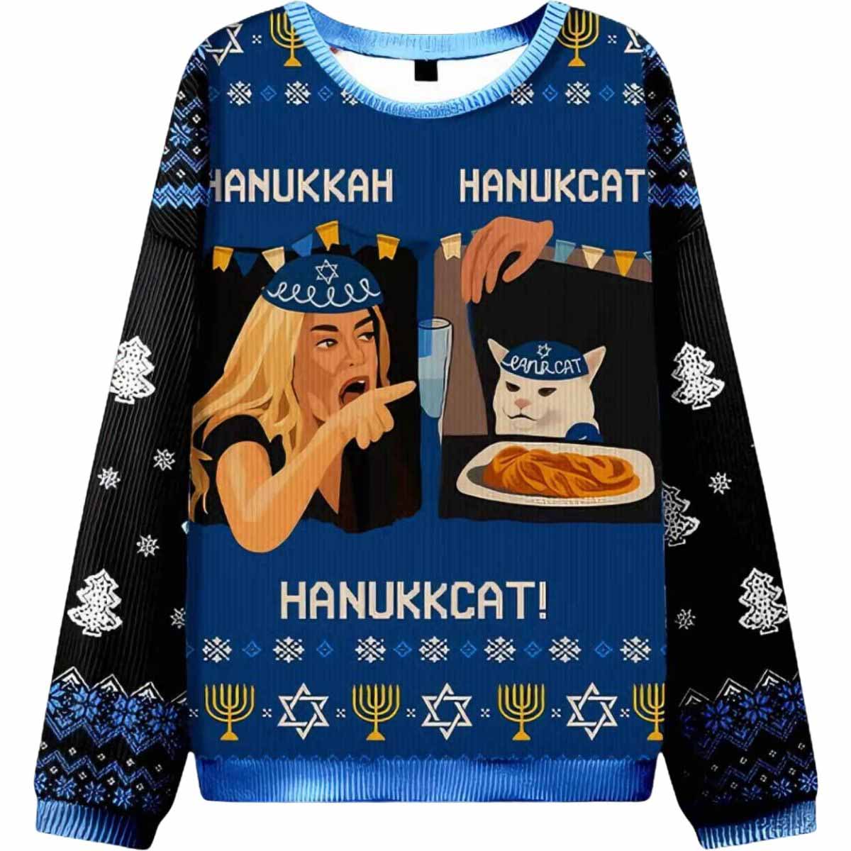 Hanukkcats Ugly Christmas Sweater Hanukkcats Ugly Christmas Sweater
