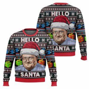 Hello Santa Frank Reynolds Ugly Christmas Sweater Hello Santa Frank Reynolds Ugly Christmas Sweater