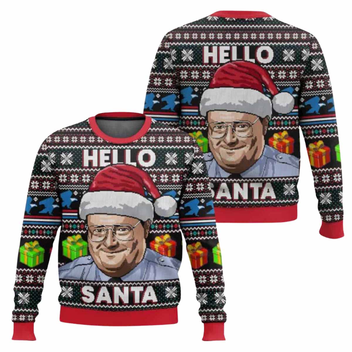 Hello Santa Frank Reynolds Ugly Christmas Sweater Hello Santa Frank Reynolds Ugly Christmas Sweater