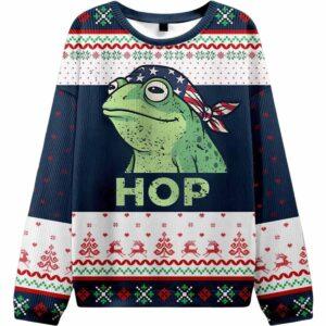 Hop Frog Resist Ugly Christmas Sweater