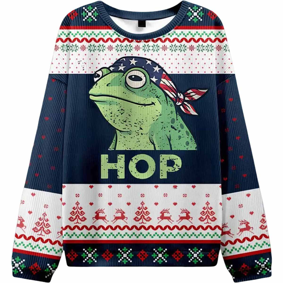 Hop Frog Resist Ugly Christmas Sweater Hop Frog Resist Ugly Christmas Sweater
