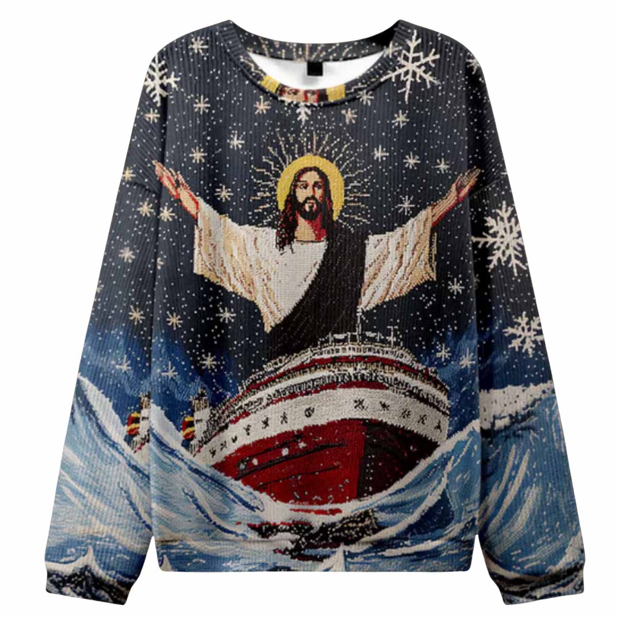 Jesus On A Cruise Ugly Christmas Sweater Jesus On A Cruise Ugly Christmas Sweater