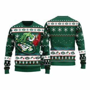 Jets Grnch Hand Ugly Christmas Sweater Jets Grnch Hand Ugly Christmas Sweater