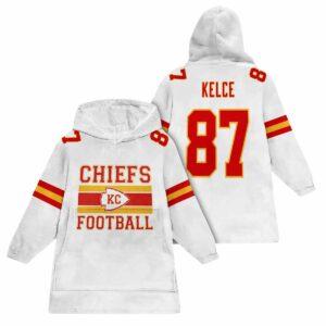 Kansas City Football Kelce 87 Unisex Blanket Hoodie