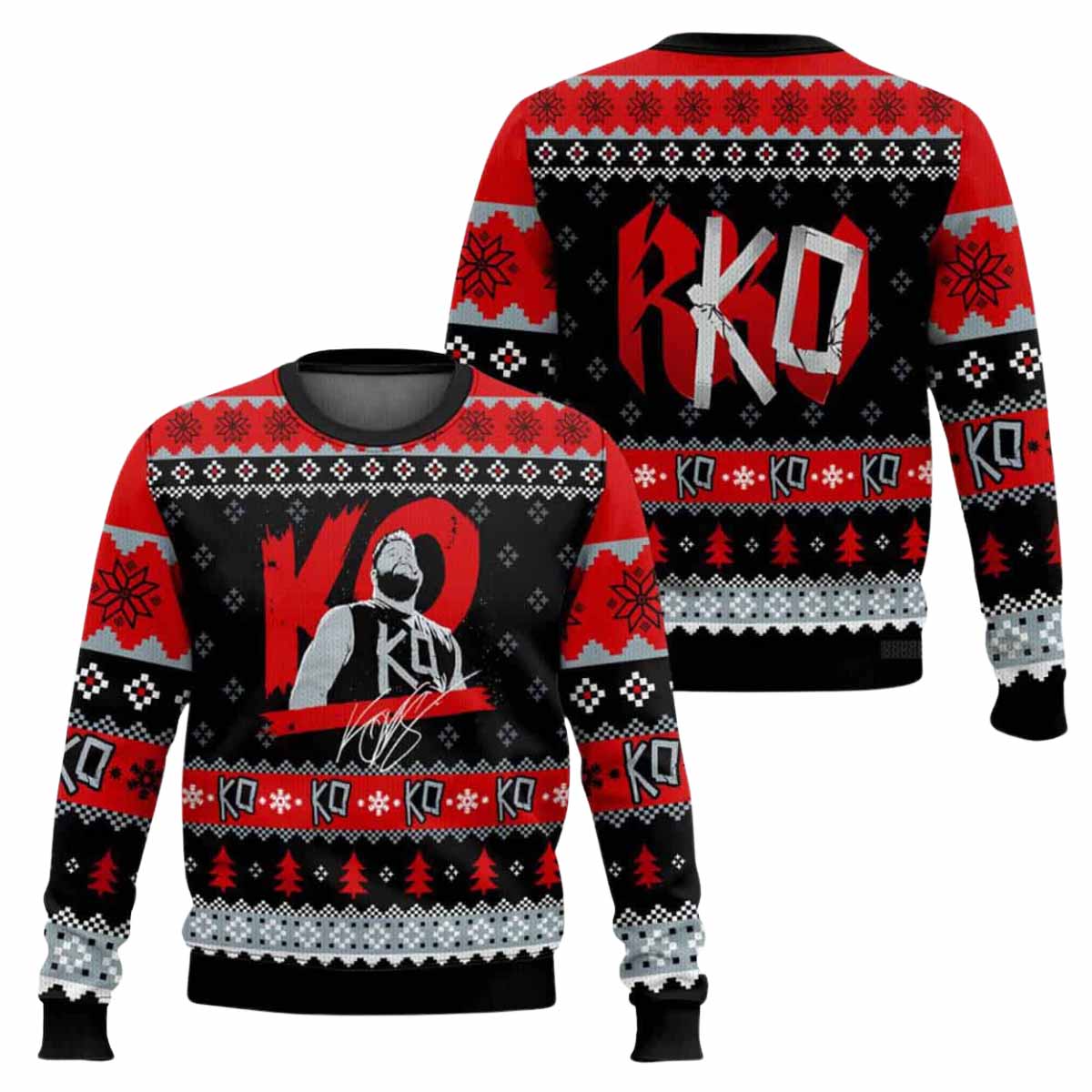 Kevin Owens KO Ugly Christmas Sweater Kevin Owens KO Ugly Christmas Sweater