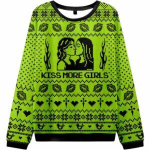 Kiss More Girls Ugly Christmas Sweater Kiss More Girls Ugly Christmas Sweater