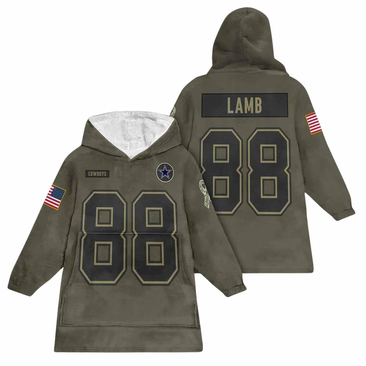 Lamb 88 Cowboys Football Blanket Hoodie Lamb 88 Cowboys Football Blanket Hoodie