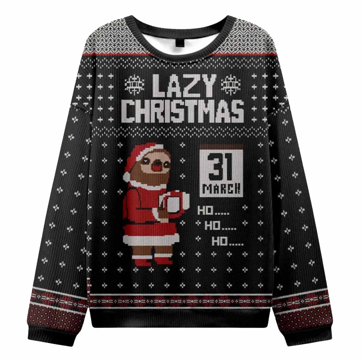 Lazy Christmas Ugly Christmas Sweater Lazy Christmas Ugly Christmas Sweater