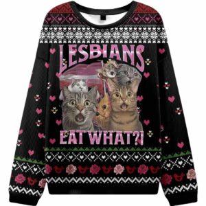 Lesbians Eat What Ugly Christmas Sweater