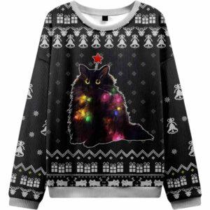 Lights Cat Ugly Christmas Sweater Lights Cat Ugly Christmas Sweater