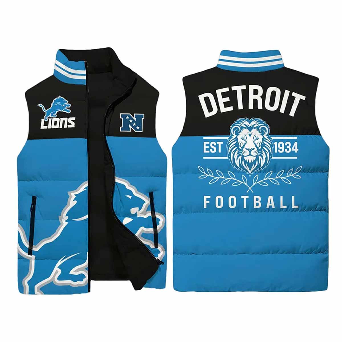 Lions Est 1934 Winter 2025 Puffer Vest Lions Est 1934 Winter 2025 Puffer Vest