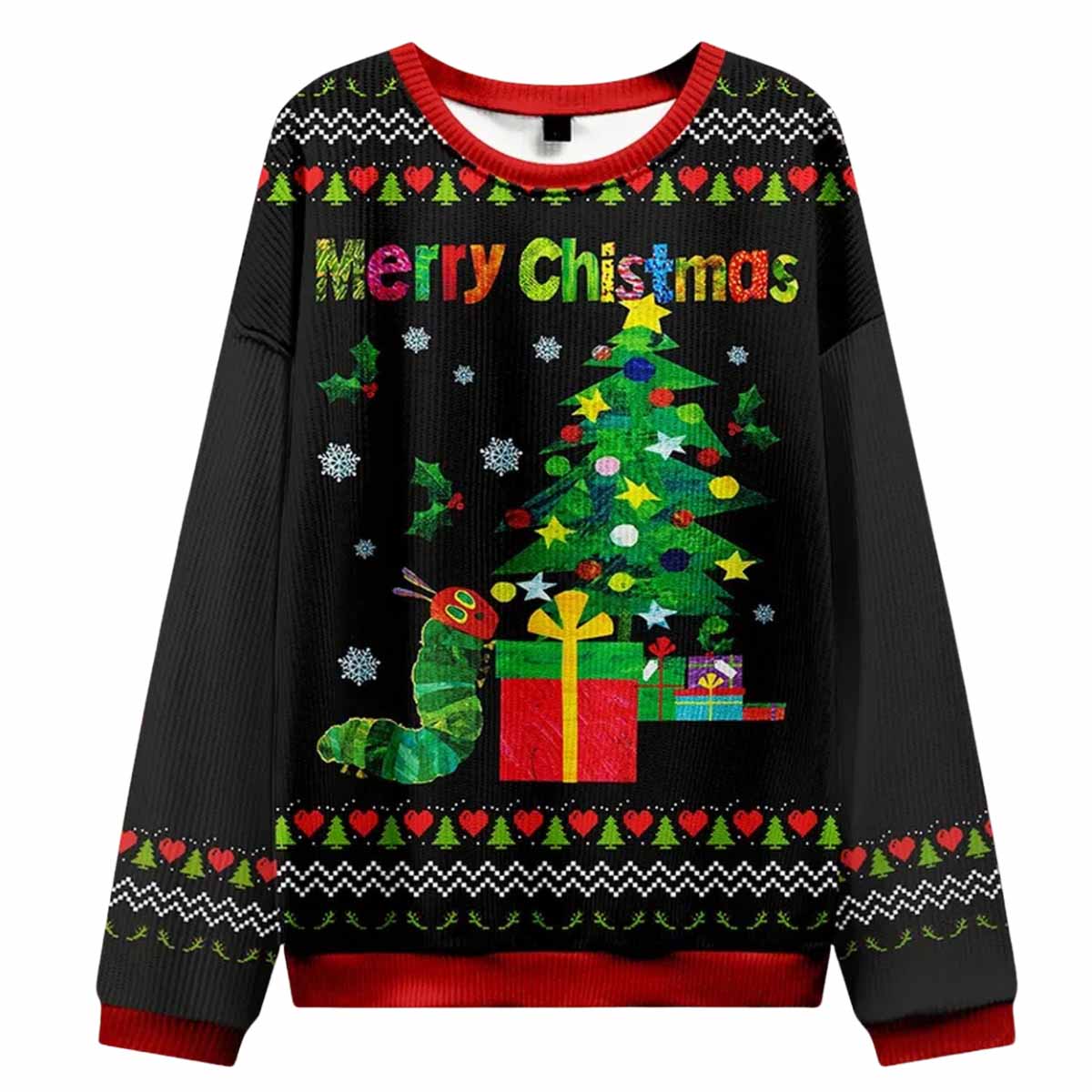 Merry Christmas Caterpillar Ugly Christmas Sweater Merry Christmas Caterpillar Ugly Christmas Sweater