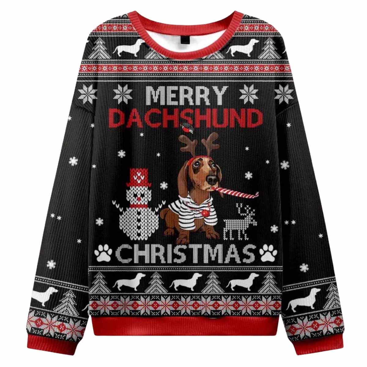 Merry Dachshund Ugly Christmas Sweater Merry Dachshund Ugly Christmas Sweater