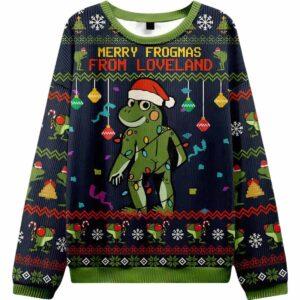 Merry Froghas From Loveland Ugly Christmas Sweater