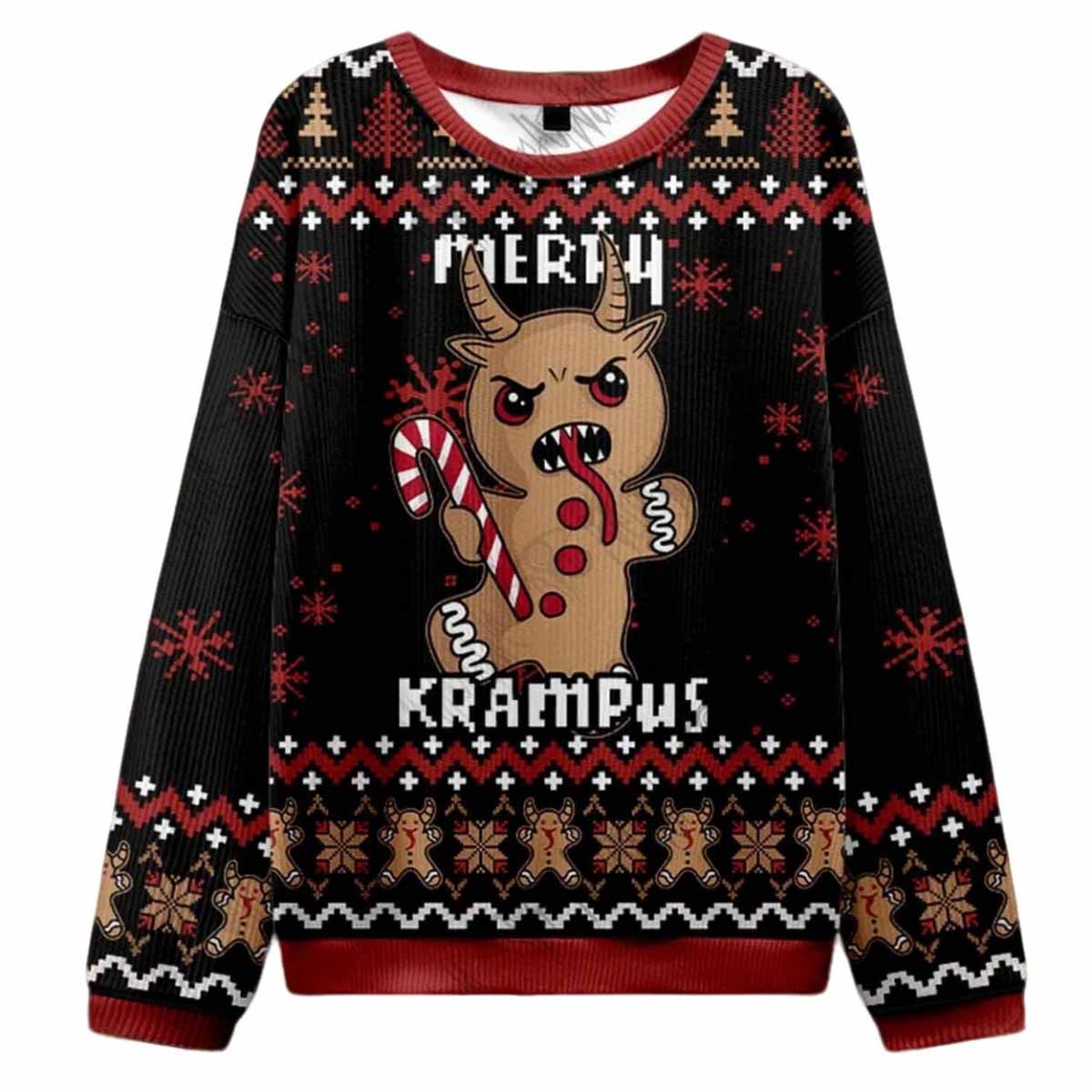 Merry Krampus Ugly Christmas Sweater Merry Krampus Ugly Christmas Sweater