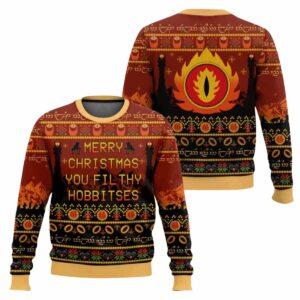 Merry Xmass You Filthy Hobbitses The Lord Of The Rings Ugly Christmas Sweater