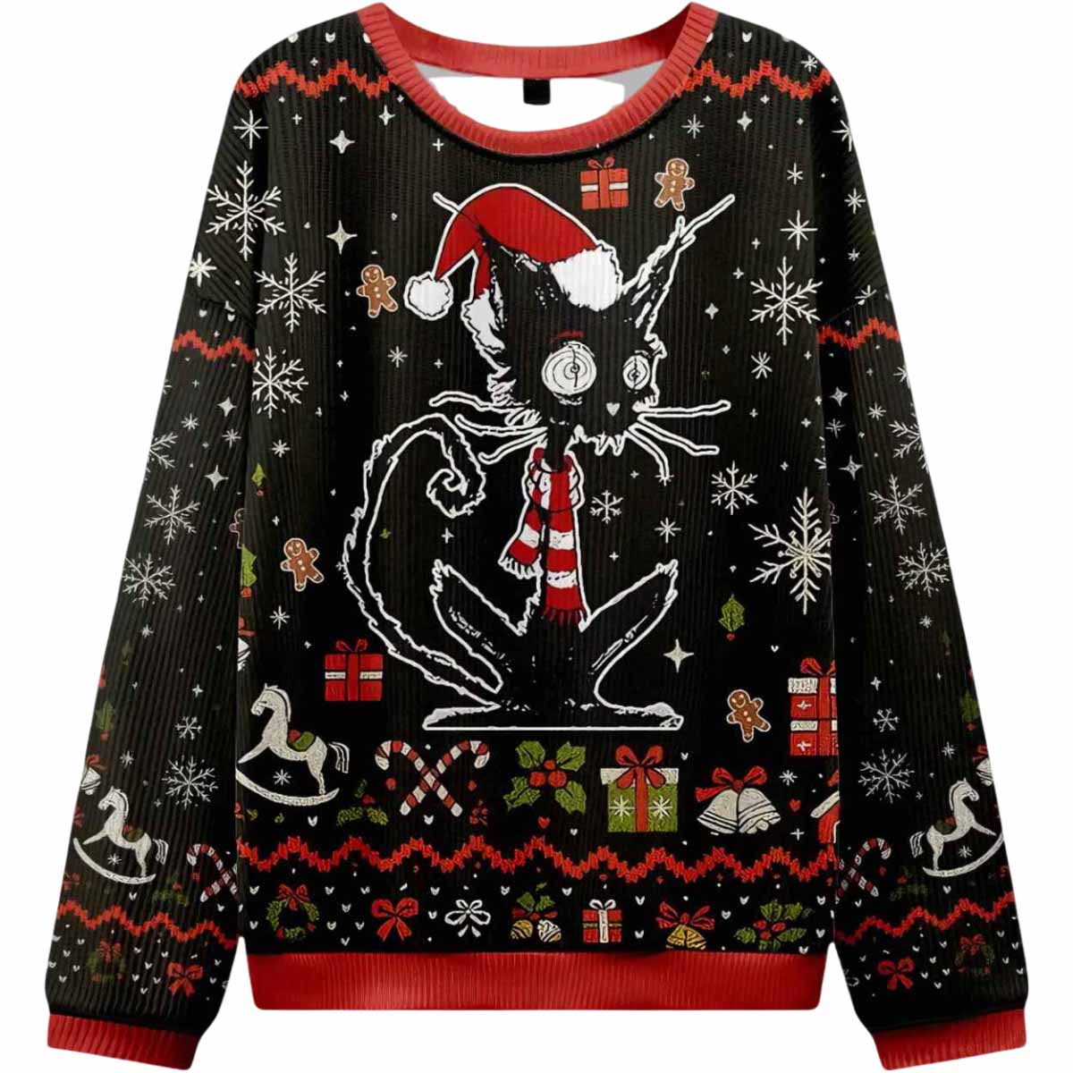 Messy Cat Ugly Christmas Sweater Messy Cat Ugly Christmas Sweater