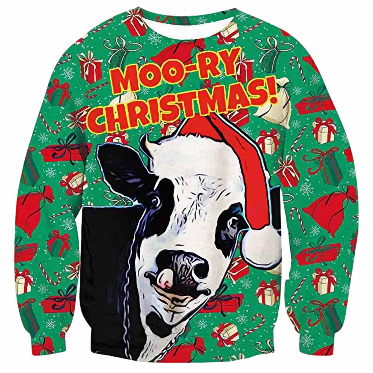 Moo ry Christmas Ugly Sweater Moo-ry Christmas Ugly Sweater