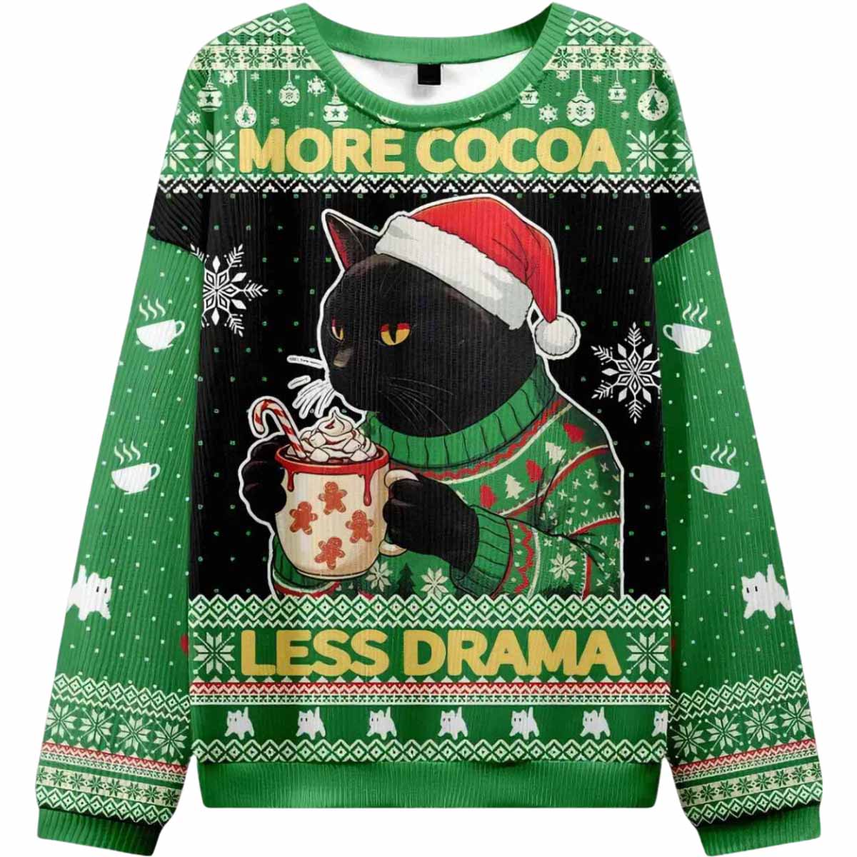 More Cocoa Less Drama Ugly Christmas Sweater More Cocoa Less Drama Ugly Christmas Sweater