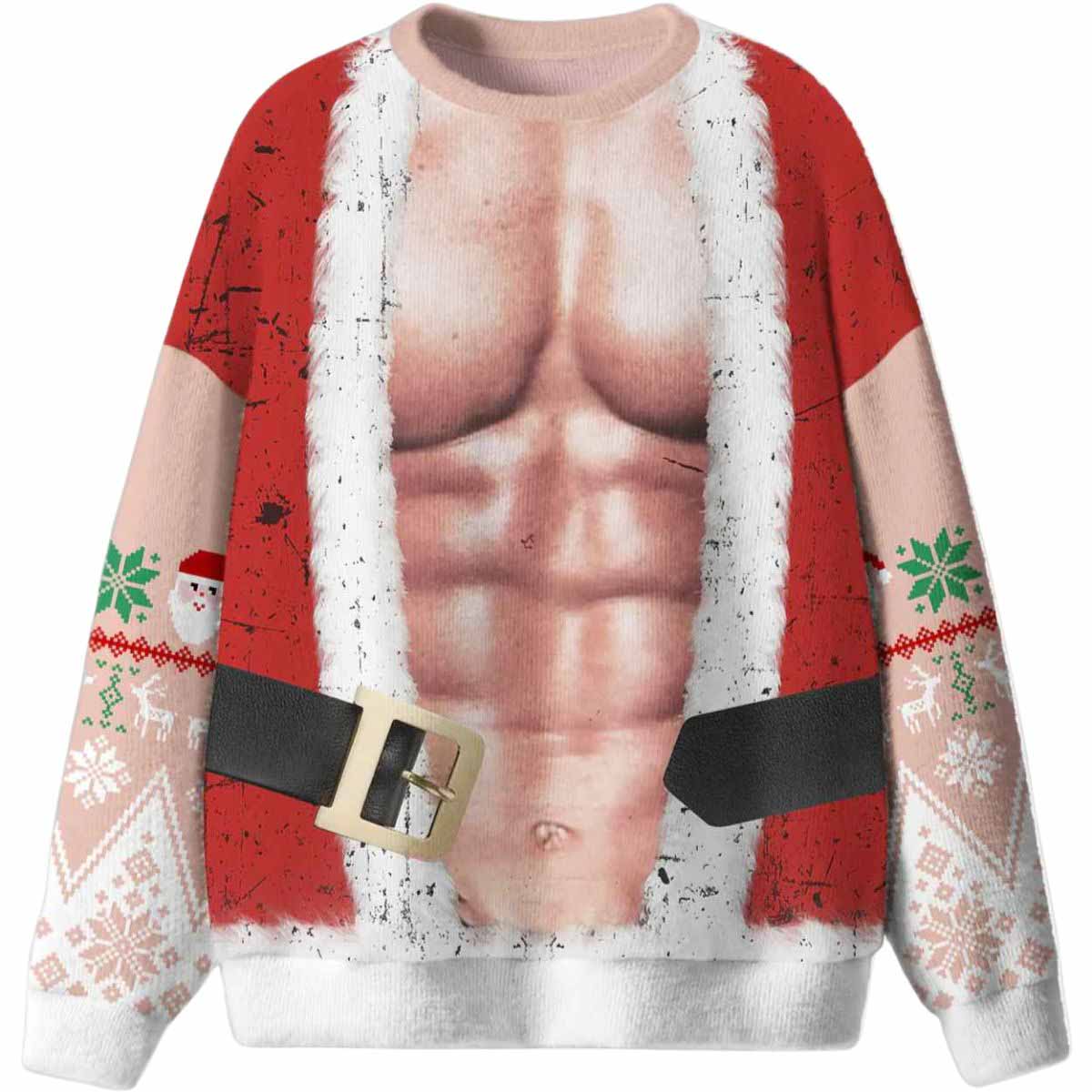 Muscle Santa Ugly Christmas Sweater Muscle Santa Ugly Christmas Sweater