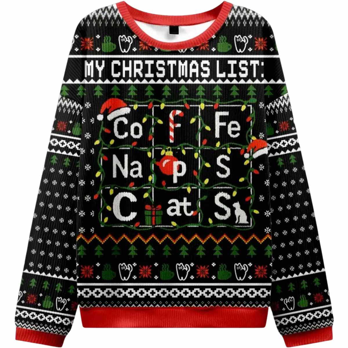 My Christmas List Ugly Christmas Sweater My Christmas List Ugly Christmas Sweater