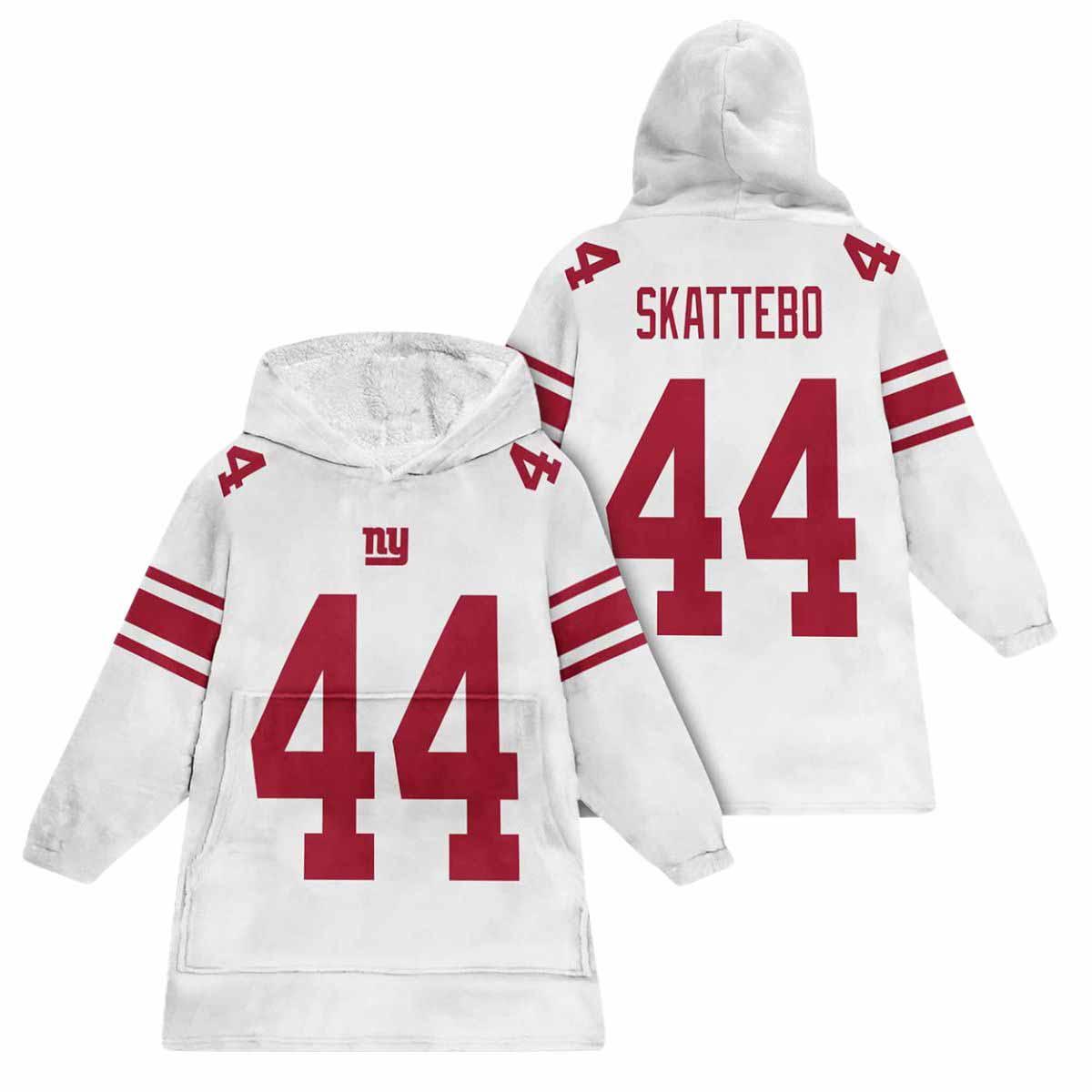 NY Giants Cameron Skattebo 44 Unisex Blanket Hoodie NY Giants Cameron Skattebo 44 Unisex Blanket Hoodie
