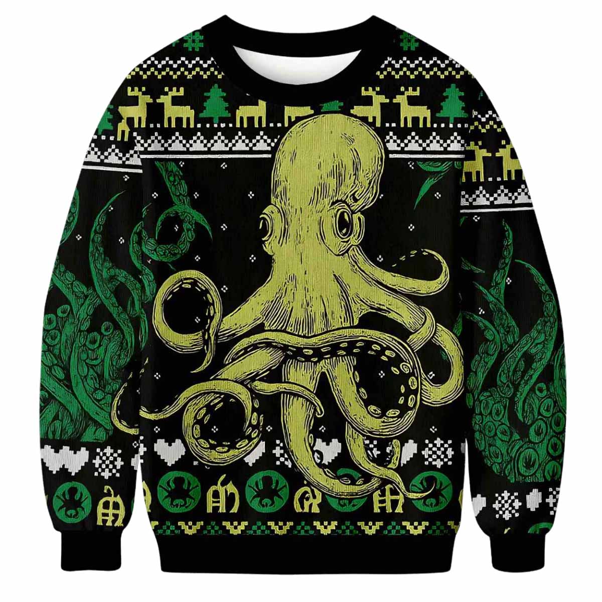 Octopus Kraken Cthulhu Ugly Christmas Sweater Octopus Kraken Cthulhu Ugly Christmas Sweater