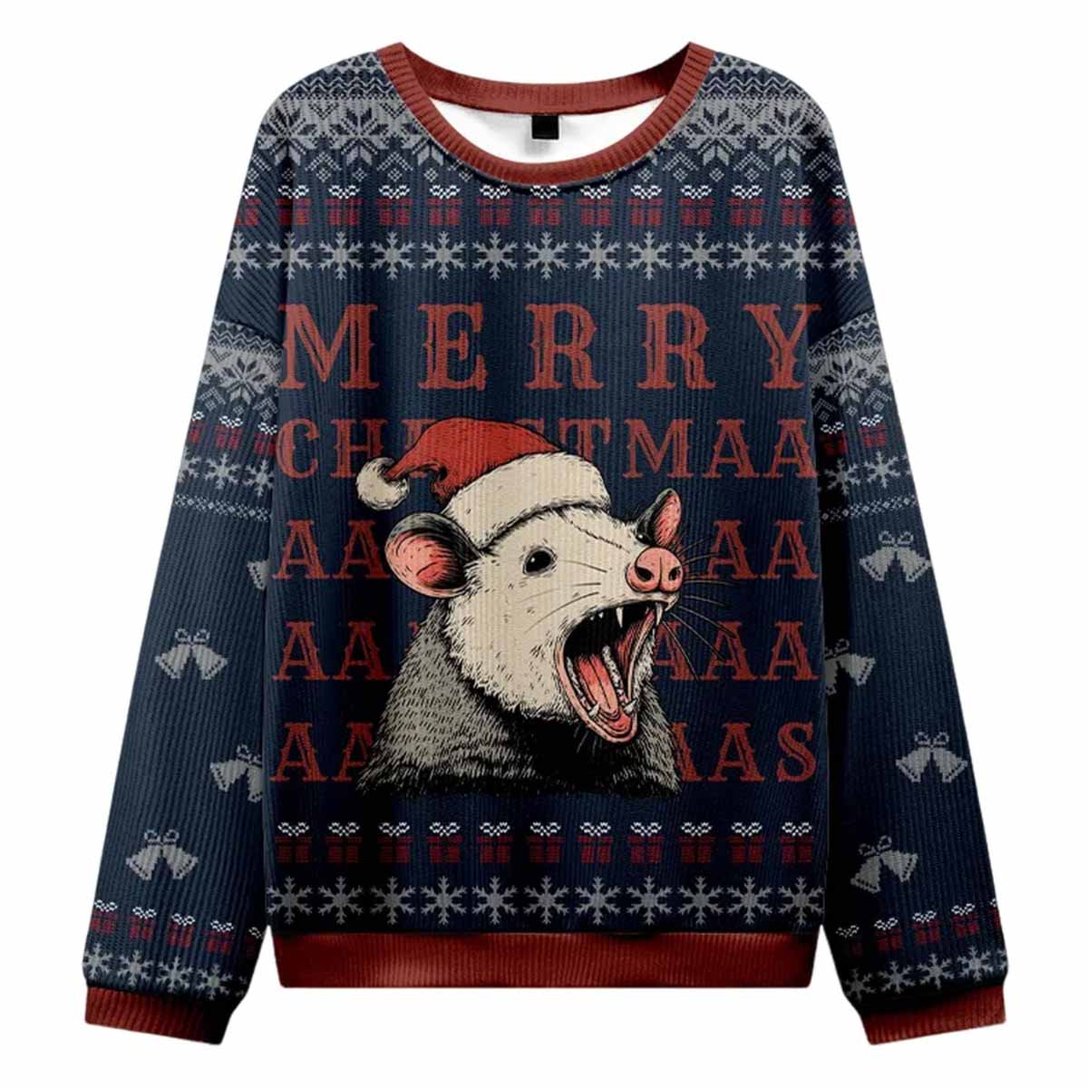 Opossum Holiday Cheer Christmas Ugly Sweater Opossum Holiday Cheer Christmas Ugly Sweater