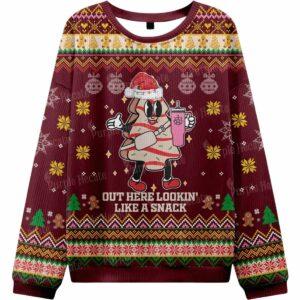 Out Here Lookin Like A Snack Ugly Christmas Sweater