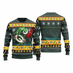 Packers Grnch Hand Ugly Christmas Sweater Packers Grnch Hand Ugly Christmas Sweater