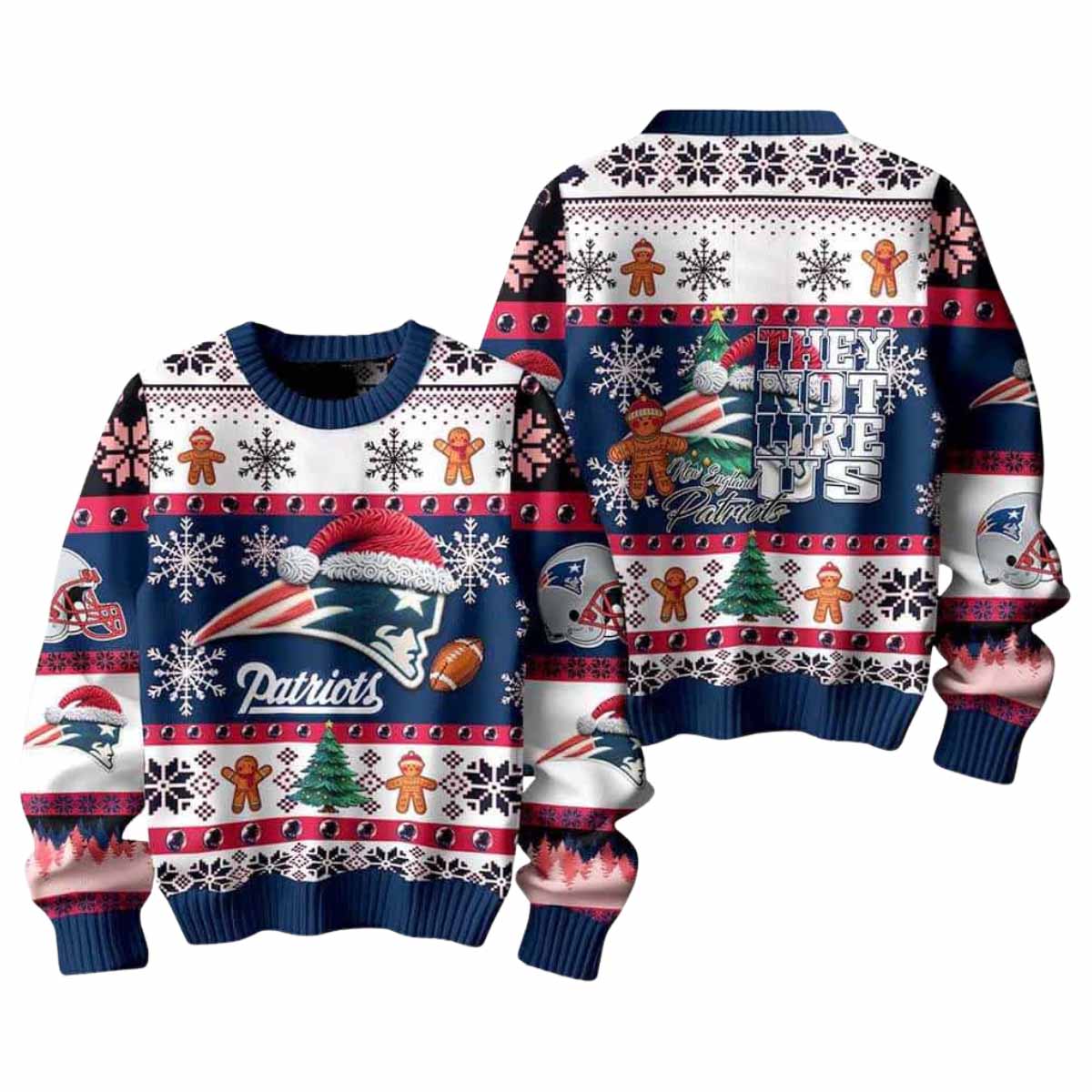 Patriots They Not Like Us Ugly Christmas Sweater Patriots They Not Like Us Ugly Christmas Sweater
