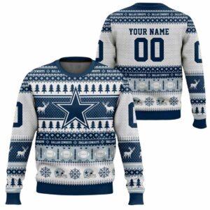 Personalized Cowboys Football 2025 Ugly Christmas Sweater Personalized Cowboys Football 2025 Ugly Christmas Sweater