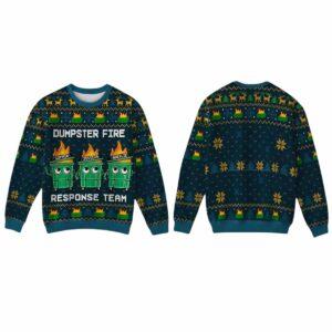 Personalized Dumpster Fire Response Team Ugly Christmas Sweater