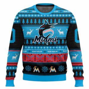 Personalized Marlins Baseball 2025 Ugly Christmas Sweater Personalized Marlins Baseball 2025 Ugly Christmas Sweater