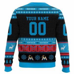 Personalized Marlins Baseball 2025 Ugly Christmas Sweater 1 Personalized Marlins Baseball 2025 Ugly Christmas Sweater