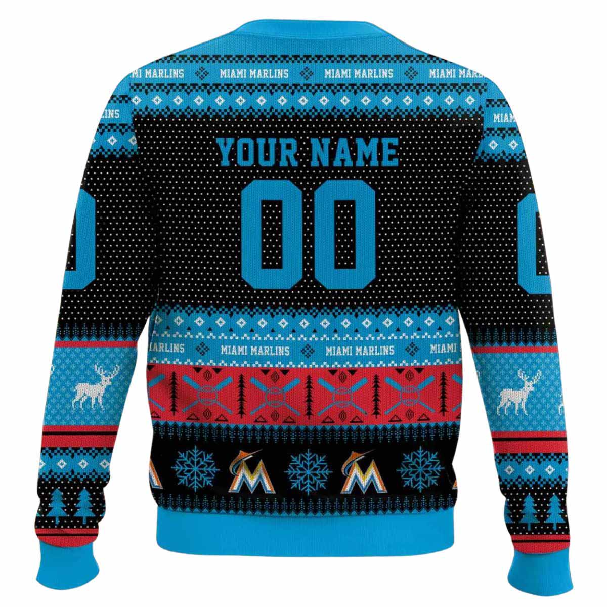 Personalized Marlins Baseball 2025 Ugly Christmas Sweater Personalized Marlins Baseball 2025 Ugly Christmas Sweater
