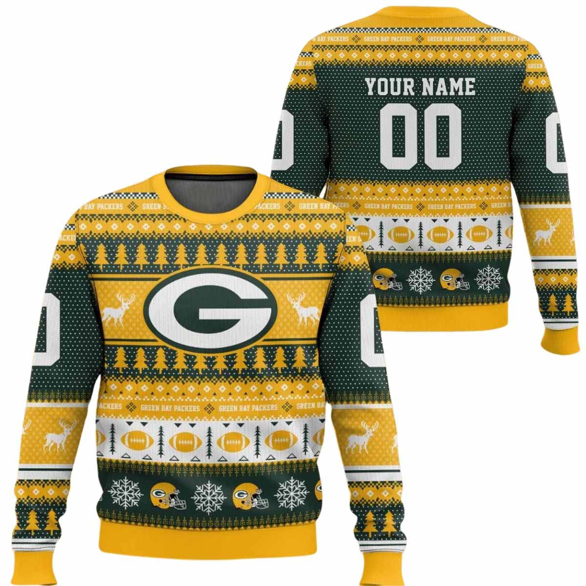 Personalized Packers Football 2025 Ugly Christmas Sweater Personalized Packers Football 2025 Ugly Christmas Sweater