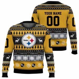 Personalized Steelers Football 2025 Ugly Christmas Sweater Personalized Steelers Football 2025 Ugly Christmas Sweater