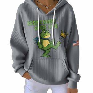 Portland Frog Resist Kings Since 1776 Waffle Hoodie 2 Portland Frog Resist Kings Since 1776 Waffle Hoodie