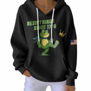 Portland Frog Resist Kings Since 1776 Waffle Hoodie 1 Portland Frog Resist Kings Since 1776 Waffle Hoodie